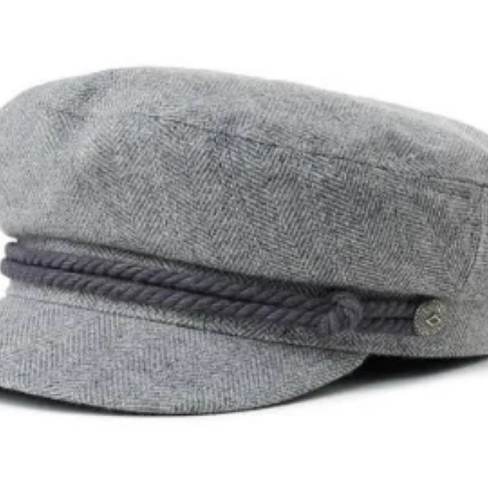 Chambray Linen and Cotton Fiddler Cap, L